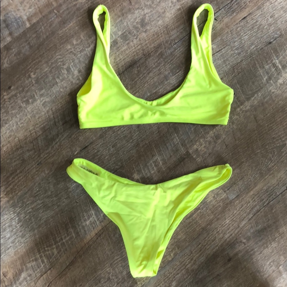 Zaful neon yellow bikini